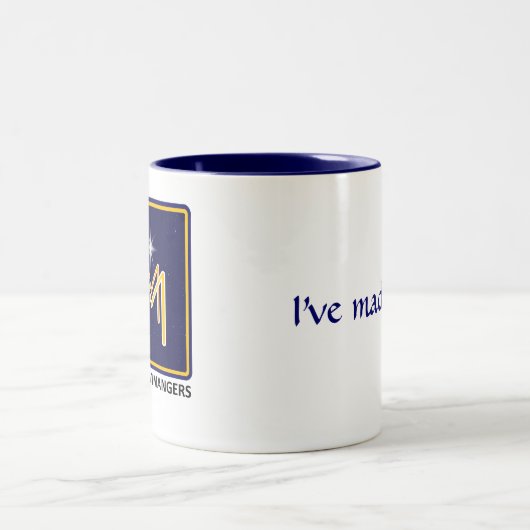 Ik heb kamer gemaakt. tweekleurige koffiemok (Center)