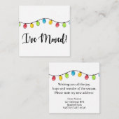 Ik heb kerstboomverlichting beweegt informatiekaartje (Voorkant / Achterkant)