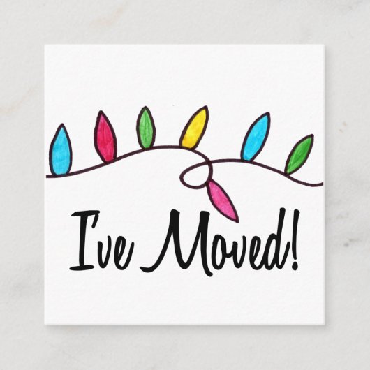 Ik heb Kerstboomverlichting verhuisd Informatiekaartje (Voorkant)