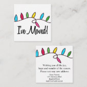 Ik heb Kerstboomverlichting verhuisd Informatiekaartje (Voorkant / Achterkant)