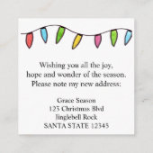 Ik heb Kerstboomverlichting verplaatst Informatiekaartje (Achterkant)