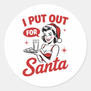Ik heb Kerstkoekjes Melk voor Sinterklaas neergeze Ronde Sticker