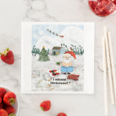 "Ik heb Kerstmis gemist?" Servet (Insitu)