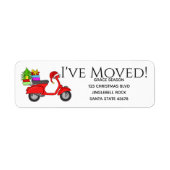 Ik heb kerstscooter met cadeautjes gemaakt etiket (Voorkant)