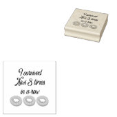 Ik heb Kiwi drie keer op rij overleefd Rubberstempel (Gestempeld)