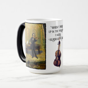 Ik heb klassieke muziek nodig in de ochtendtypogra magische mok