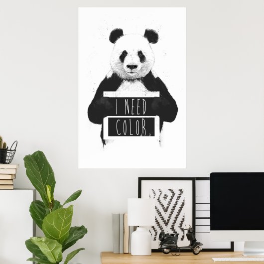 Ik heb kleur nodig poster (Thuiskantoor)