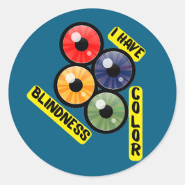 Ik heb kleurenblindheid - 4 ogen ronde sticker