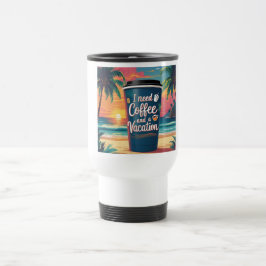 Ik heb koffie en een tropische reismok nodig reisbeker