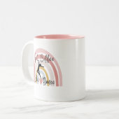 Ik heb koffie laten we dansen tweekleurige koffiemok (Voorkant links)