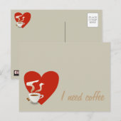 Ik heb koffie nodig - briefkaart (Voorkant / Achterkant)