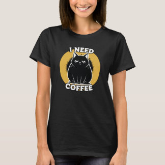 Ik heb koffie nodig Kat Humor T-shirt