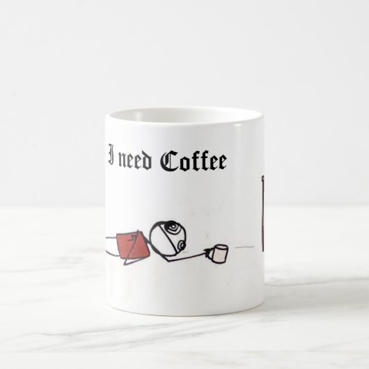 Ik heb koffie nodig. koffiemok (Center)