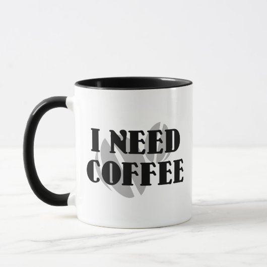 Ik heb koffie nodig koffiemok mok (Links)