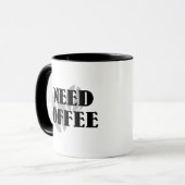 Ik heb koffie nodig koffiemok mok (Voorkant links)