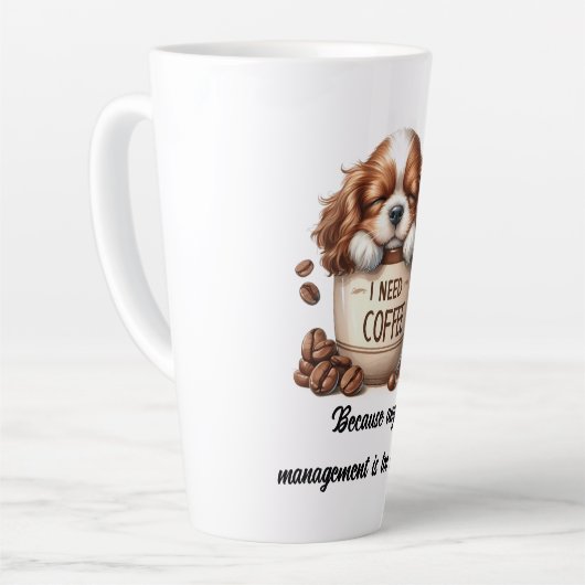 Ik heb koffie nodig latte mok (Linkerhoek)