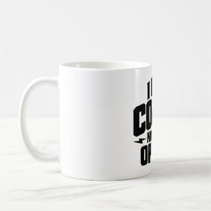Ik heb koffie nodig, niet jouw mening typografie o koffiemok