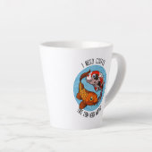 Ik heb koffie nodig zoals vissen water koi Cartoon Latte Mok (Rechterhoek)
