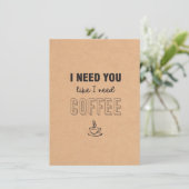 Ik heb koffie platte kaart nodig. (Staand voorkant)