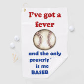 Ik heb koorts, meer honkbal! golfhanddoek (Insitu)