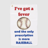 Ik heb koorts, meer honkbal! golfhanddoek (Voorkant)