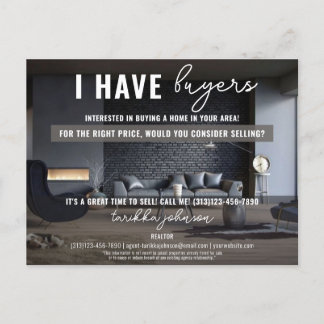 Ik heb kopers Mailer Marketing Realtor Feestdagenkaart