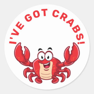Ik heb krabben ronde sticker