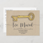 Ik heb Kraft Key Moving Announcement bezocht Aankondigingskaart (Voorkant / Achterkant)