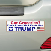 Ik heb kweekkamers... ik heb voor Trump gestemd. Bumpersticker (Op auto)
