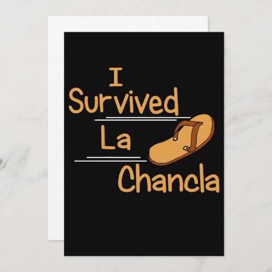 Ik heb La Chancla overleefd Grappige humor Mexicaa (Voorkant / Achterkant)