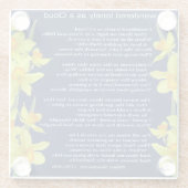 IK HEB LANGZAAM GEWANDERD ALS EEN CLOUD GLAZEN ONDERZETTER (Achterkant)