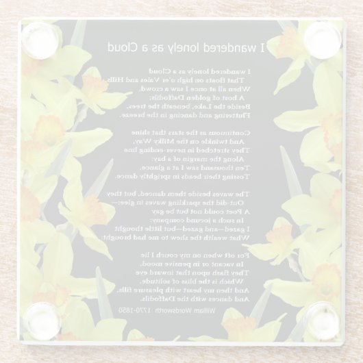 IK HEB LANGZAAM GEWANDERD ALS EEN CLOUD GLAZEN ONDERZETTER (Achterkant)