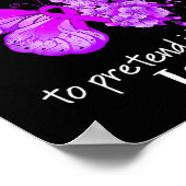 Ik heb last van fibromyalgie bewustzijn vlinder pu poster (Hoek)