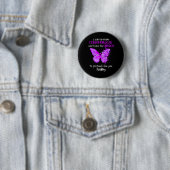 Ik heb last van fibromyalgie bewustzijn vlinder pu ronde button 5,7 cm (In situ)
