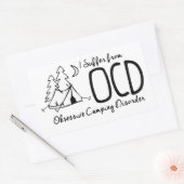 Ik heb last van OCD - obsessieve kampeerstoornis Rechthoekige Sticker (Envelop)