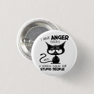 Ik heb last van woedeaanvallen voor kattenliefhebb ronde button 3,2 cm