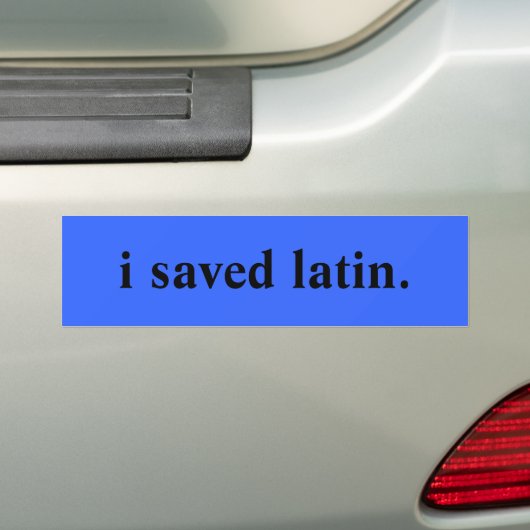 ik heb latin opgeslagen. bumpersticker (Op auto)
