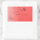 Ik heb liefde gegeven rechthoekige sticker (Tas)