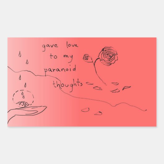 Ik heb liefde gegeven rechthoekige sticker (Voorkant)