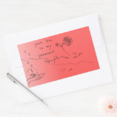 Ik heb liefde gegeven rechthoekige sticker (Envelop)