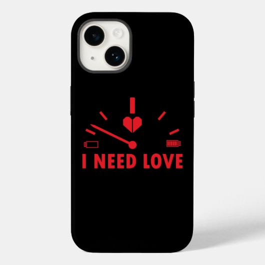 Ik heb liefdessnelheidsmeter T-shirt nodig Case-Mate iPhone Case (Achterkant)