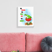 Ik heb liever een kikker dan een prins | Kikkerkun Canvas Afdruk (Insitu (Woonkamer))