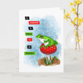 Ik heb liever een kikker dan een prins | Kikkerkun Kaart (Gele Bloem)