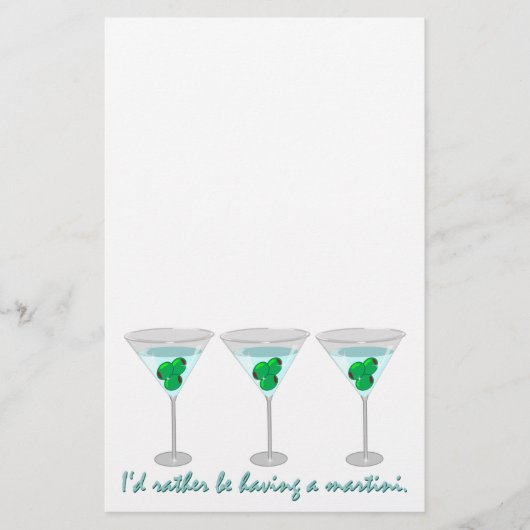 Ik heb liever een martini. Papierwaren (Voorkant)
