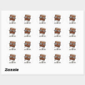 Ik Heb Log-a-ritme Grappige Houten Woordspeling Ronde Sticker (Vel)