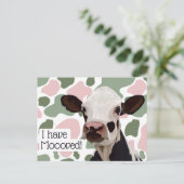 Ik heb lol en grappige aankondiging verplaatst briefkaart (Staand voorkant)