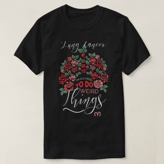 Ik heb longkanker, longkanker bewustzijn t-shirt (Design voorkant)