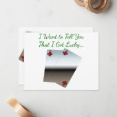 Ik heb Lucky Wenskaart Notitiekaartje (Voorkant / Achterkant in situ)
