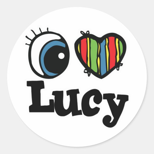 Ik heb Lucy gehoord Ronde Sticker (Voorkant)