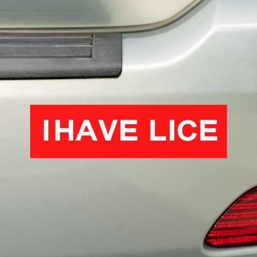 Ik heb luizenbumpersticker bumpersticker (Op auto)